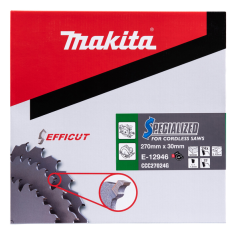 LAME CARBURE EFFICUT 270X30MM 24D - E 12946 - 0088381589956 - D'ORIGINE MAKITA 2