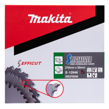 LAME CARBURE EFFICUT 270X30MM 24D - E 12946 - 0088381589956 - D'ORIGINE MAKITA