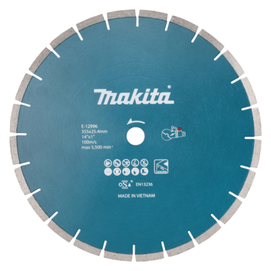 DISQUE DIAM 355MM SPECIAL BATTERIE / E 12996 / 0088381590099 - D'ORIGINE MAKITA
