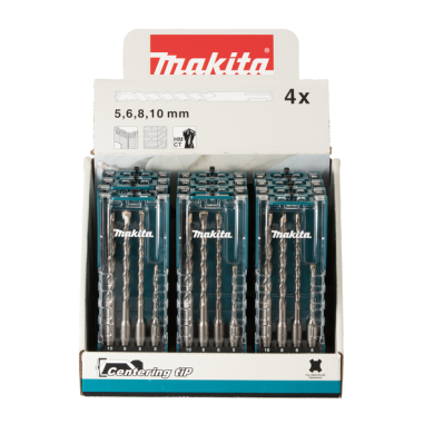 MASTER CARTON 12X COFFRET 4 FORETS SDS PLUS STAND - E 13596 12 - 0088381592055 - D'ORIGINE MAKITA