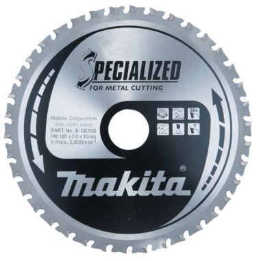 LAME CARBURE TOLES MINCES EFFICUT 185X30MM 38D - E 14299 - 0088381593656 - D'ORIGINE MAKITA