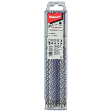 LOT DE 10 FORETS SDS PLUS NEMESIS2 12X210MM - E 14831 - 0088381594431 - D'ORIGINE MAKITA