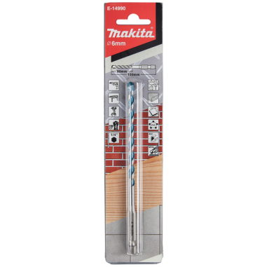 FORET MULTIMATERIAUX 6x150MM HEXA1-4 - E 14990 - 0088381594950 - D'ORIGINE MAKITA