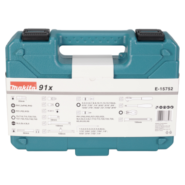 COFFRET OUTILLAGE A MAIN 91 PCS / E 15752 / 0088381786508 - D'ORIGINE MAKITA COFFRET OUTILLAGE A MAIN 91 PCS / E 15752 / 0088381786508 - D'ORIGINE MAKITA