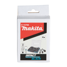 COFFRET 6 DOUILLES À QUEUE IMPACT BLACK / E 15768 / 0088381599818 - D'ORIGINE MAKITA 2