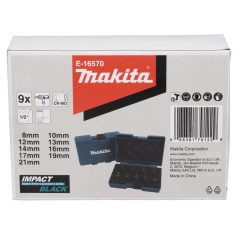 COFFRET 9 DOUILLES 1/2'' / E 16570 / 0088381791229 - D'ORIGINE MAKITA 2