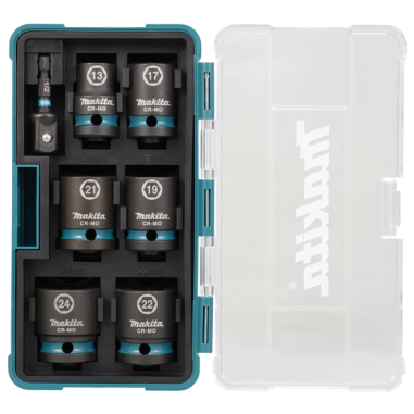 COFFRET 7 DOUILLES 1/2'' / E 16592 / 0088381791243 - D'ORIGINE MAKITA