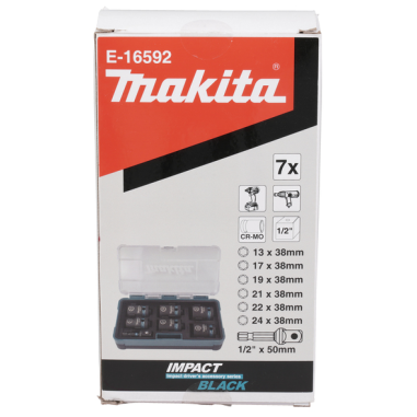 COFFRET 7 DOUILLES 1/2'' / E 16592 / 0088381791243 - D'ORIGINE MAKITA COFFRET 7 DOUILLES 1/2'' / E 16592 / 0088381791243 - D'ORIGINE MAKITA