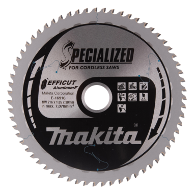 LAME CARBURE ALU EFFICUT 216X30MM 63D - E 16916 - 0088381791854 - D'ORIGINE MAKITA