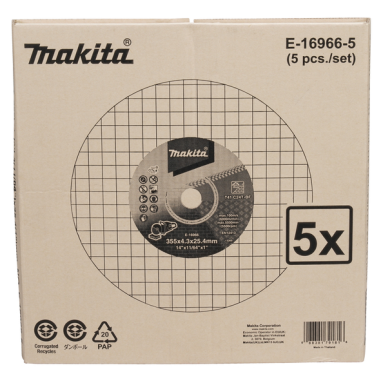 DISQUE A TRONC MATERIAUX C24T 355x4,3 / E 16966 5 / 0088381791816 - D'ORIGINE MAKITA