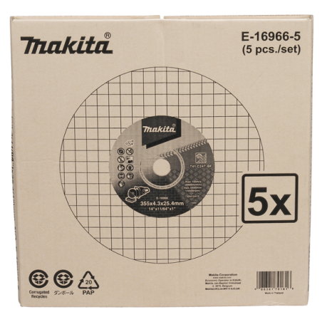 DISQUE A TRONC MATERIAUX C24T 355x4,3 / E 16966 5 / 0088381791816 - D'ORIGINE MAKITA