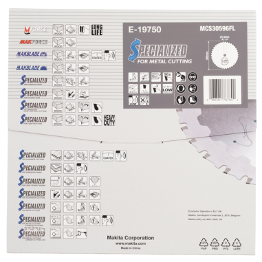 LAME CARBURE BOIS EFFICUT 305X25,4MM 96D - E 19750 - 0088381787802 - D'ORIGINE MAKITA