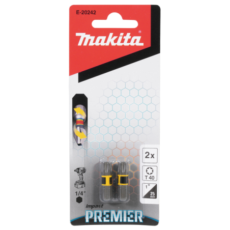 EMBOUT TORX40 25MM 2PCS IMPACT PREMIER / E 20242 / 0088381789318 - D'ORIGINE MAKITA