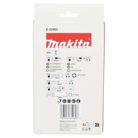 COFFRET CLEAR CASE IMPACT BLACK 30 PCS / E 22903 / 0197050351807 - D'ORIGINE MAKITA COFFRET CLEAR CASE IMPACT BLACK 30 PCS / E 22903 / 0197050351807 - D'ORIGINE MAKITA