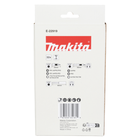 COFFRET CLEAR CASE IMPACT BLACK 32 PCS / E 22919 / 0197050351814 - D'ORIGINE MAKITA COFFRET CLEAR CASE IMPACT BLACK 32 PCS / E 22919 / 0197050351814 - D'ORIGINE MAKITA