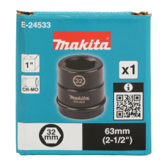 DOUILLE 1" 32 X 63 MM / E 24533 / 0197050356710 - D'ORIGINE MAKITA 2