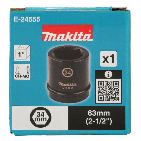 DOUILLE 1" 34 X 63 MM / E 24555 / 0197050356734 - D'ORIGINE MAKITA