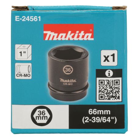 DOUILLE 1" 36 X 66 MM / E 24561 / 0197050356741 - D'ORIGINE MAKITA