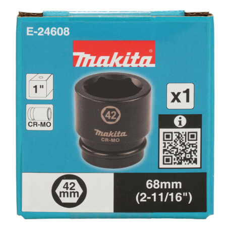 DOUILLE 1" 42 X 68 MM / E 24608 / 0197050356789 - D'ORIGINE MAKITA