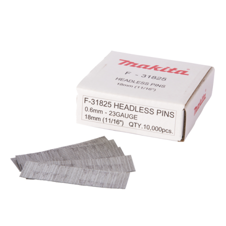 CLOUS FINETTES 23GA 18MM (10000 PCS) / F 31825 / 0088381292382 - D'ORIGINE MAKITA