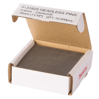 CLOUS FINETTES 23GA 18MM (10000 PCS) / F 31825 / 0088381292382 - D'ORIGINE MAKITA