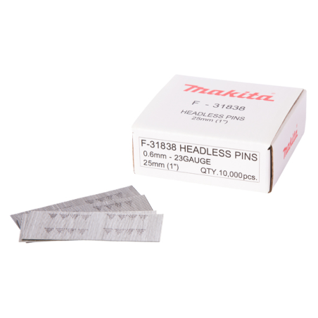 CLOUS FINETTES 23GA 25MM (10000 PCS) / F 31838 / 0088381292399 - D'ORIGINE MAKITA