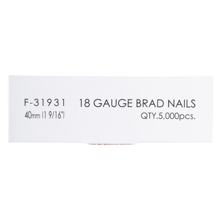 CLOUS BRADS 18GA 40MM (5000 PCS) / F 31931 / 0088381292498 - D'ORIGINE MAKITA
