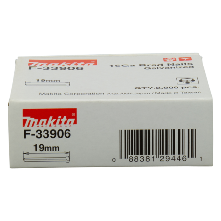 CLOU 19mm(2000)16GA GALVA GF600 / F 33906 / 0088381294461 - D'ORIGINE MAKITA CLOU 19mm(2000)16GA GALVA GF600 / F 33906 / 0088381294461 - D'ORIGINE MAKITA