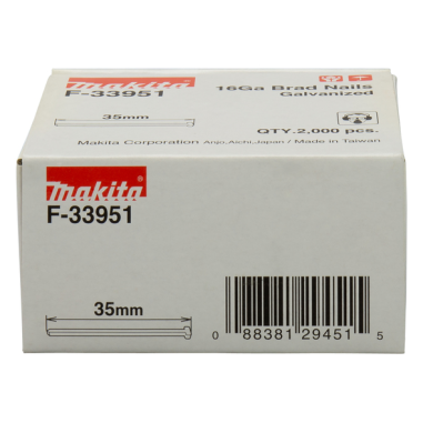 CLOUS BRADS 16GA 35MM (2000 PCS) / F 33951 / 0088381294515 - D'ORIGINE MAKITA