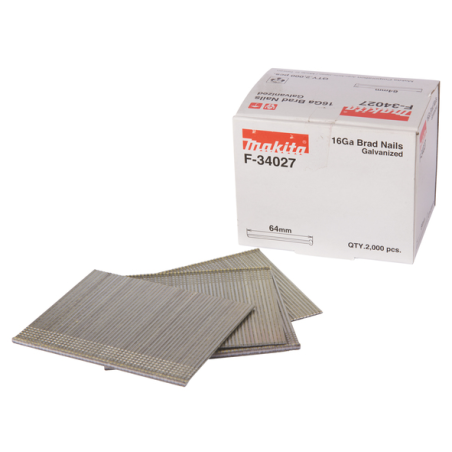 CLOU 64mm(2000)16GA GALVA GF600 / F 34027 / 0088381294584 - D'ORIGINE MAKITA CLOU 64mm(2000)16GA GALVA GF600 / F 34027 / 0088381294584 - D'ORIGINE MAKITA