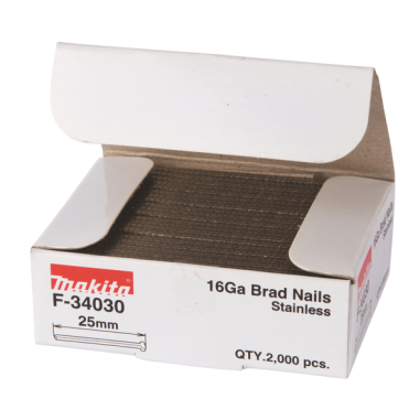 CLOU 25mm(2000)16GA INOX GF600 / F 34030 / 0088381294591 - D'ORIGINE MAKITA