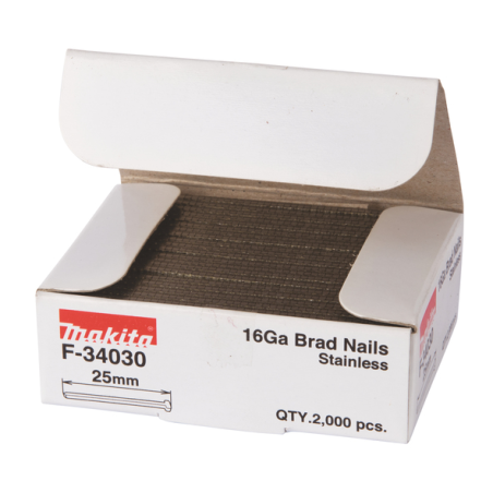CLOU 25mm(2000)16GA INOX GF600 / F 34030 / 0088381294591 - D'ORIGINE MAKITA