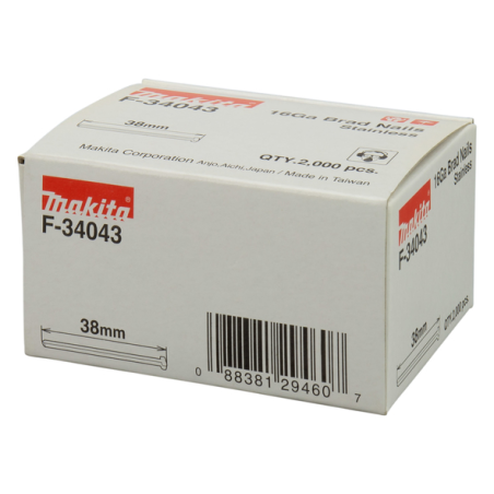 CLOU 38mm (2000)16GA INOX GF600 / F 34043 / 0088381294607 - D'ORIGINE MAKITA