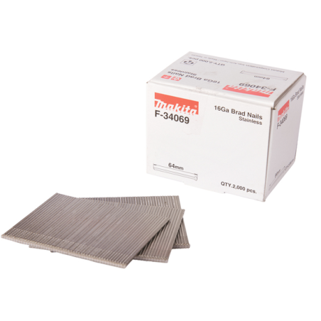 CLOU 64mm(2000)16GA INOX GF600 / F 34069 / 0088381294621 - D'ORIGINE MAKITA