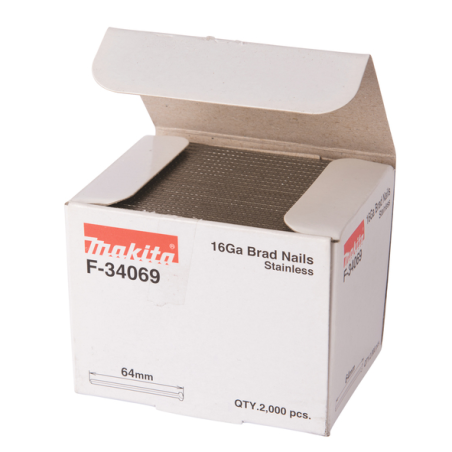 CLOU 64mm(2000)16GA INOX GF600 / F 34069 / 0088381294621 - D'ORIGINE MAKITA