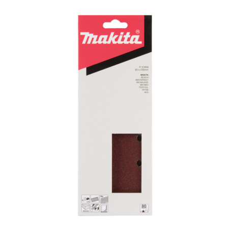 FEUILLE RECT 4+4 BOIS/MET 93X230MM G80 (X10) / P 31859 / 0088381960014 - D'ORIGINE MAKITA
