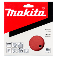 DISQUE ABRASIF 8+1 TROUS BOIS/MET 150MM G180(10 PCS) / P 31974 / 0088381960137 - D'ORIGINE MAKITA 2