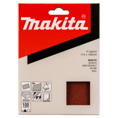 FEUILLE RECT BOIS/MET 114X140MM G100 (X10) / P 32910 / 0088381961073 - D'ORIGINE MAKITA 2