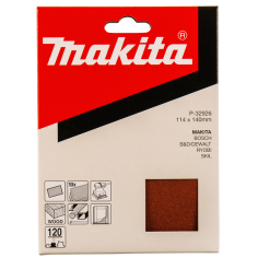 FEUILLE RECT BOIS/MET 114X140MM G120 (X10) / P 32926 / 0088381961080 - D'ORIGINE MAKITA 2