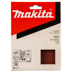 FEUILLE RECT BOIS/MET 114X140MM G150 (X10) / P 32932 / 0088381961097 - D'ORIGINE MAKITA 2