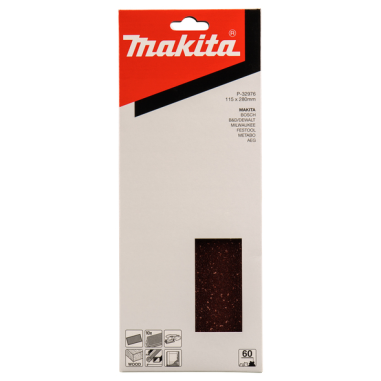 FEUILLE RECT BOIS/MET 115X280MM G60 (X10) / P 32976 / 0088381961134 - D'ORIGINE MAKITA