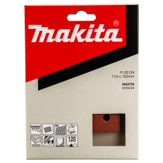 FEUILLE RECT 3+3 BOIS/MET 114X102MM G120 (X10) / P 33124 / 0088381961288 - D'ORIGINE MAKITA 2