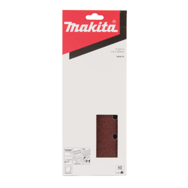 FEUILLE RECT 5+5 BOIS/MET 115X229MM G40 (X10) / P 33174 / 0088381961332 - D'ORIGINE MAKITA