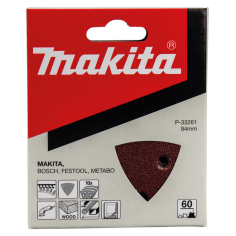 FEUILLE TRIAN BOIS/MET 94X94MM G60 (X10) / P 33261 / 0088381961424 - D'ORIGINE MAKITA 2