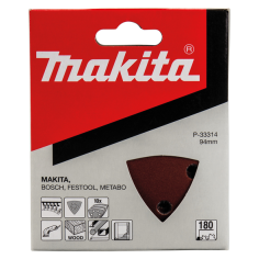 FEUILLE TRIAN BOIS/MET 94X94MM G180 (X10) / P 33314 / 0088381961479 - D'ORIGINE MAKITA 2