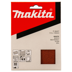 FEUILLE RECT BOIS/MET 114X140MM G80 (X10) / P 36407 / 0088381972116 - D'ORIGINE MAKITA 2