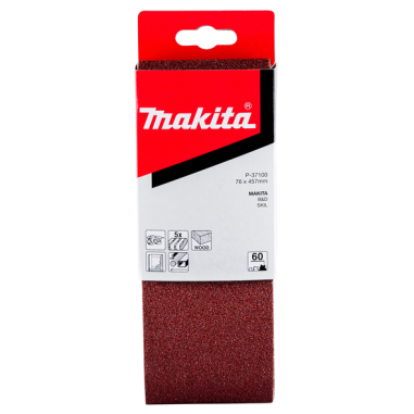 BANDE ABRASIVE BOIS/METAL 76X457MM G60 (X5) / P 37100 / 0088381972819 - D'ORIGINE MAKITA BANDE ABRASIVE BOIS/METAL 76X457MM G60 (X5) / P 37100 / 0088381972819 - D'ORIGINE MAKITA