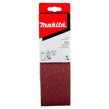 BANDE ABRASIVE BOIS/METAL 76X533MM G40 (X5) / P 37172 / 0088381972888 - D'ORIGINE MAKITA