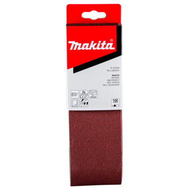 BANDE ABRASIVE BOIS/METAL 76X533MM G100 (X5) / P 37203 / 0088381972918 - D'ORIGINE MAKITA BANDE ABRASIVE BOIS/METAL 76X533MM G100 (X5) / P 37203 / 0088381972918 - D'ORIGINE MAKITA