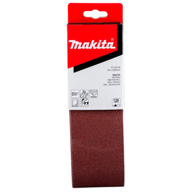 BANDE ABRASIVE BOIS/METAL 76X533MM G120 (X5) / P 37219 / 0088381972925 - D'ORIGINE MAKITA BANDE ABRASIVE BOIS/METAL 76X533MM G120 (X5) / P 37219 / 0088381972925 - D'ORIGINE MAKITA
